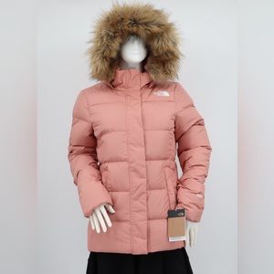 The North Face Pink Puffer Jacket with Fur Hood